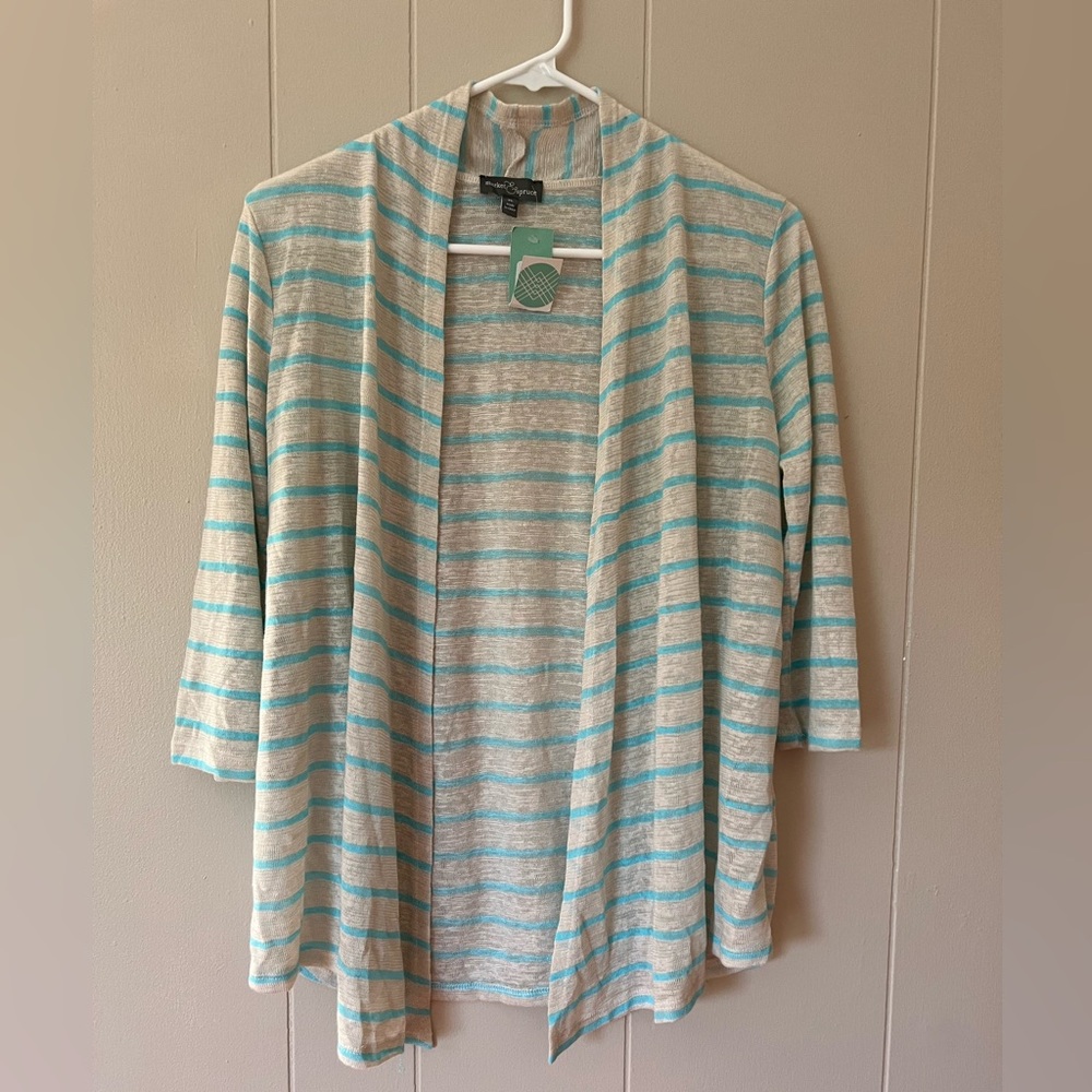 NWT Market & Spruce open front striped cardigan. Summer. Size XL Stitch Fix